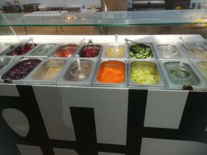 Ingredients on display 2 at Tahina Bite in Budapest