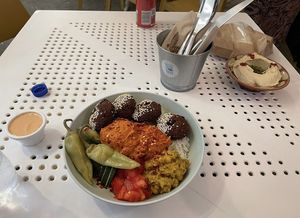 Falafel bowl  at Tahina Bite in Budapest