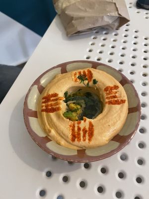 Spicy humus   at Tahina Bite in Budapest