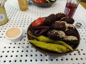 Large Falafel Plate at Tahina Bite in Budapest