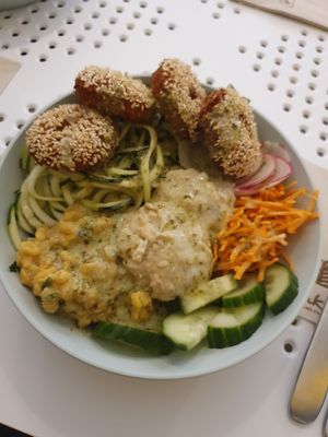 Go Green Falafel Bowl at Tahina Bite in Budapest
