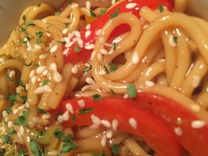 Teriyaki noodles at Quannies Vegan Dishes  in Fort Lauderdale