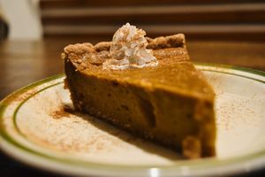 Canadian style pumpkin pie! 🥧  at Chez Valerie 셰 발레리 in Seoul