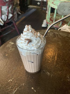 Chai latte with whipped cream   at Chez Valerie 셰 발레리 in Seoul