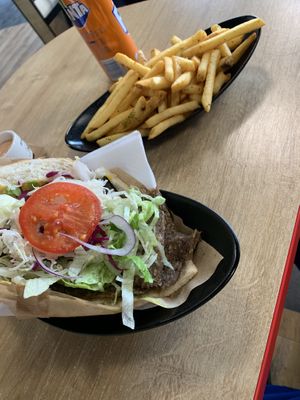 Kebab with fries  #Veganuary at Dönermeister - Neubaugürtel in Vienna