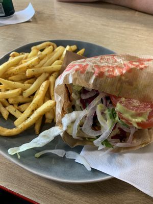 Veganer Döner mit Pommes  at Dönermeister - Neubaugürtel in Vienna