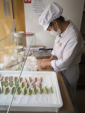 Insight of the kitchen at Sweet Raviolis - Rue Montmartre in Paris