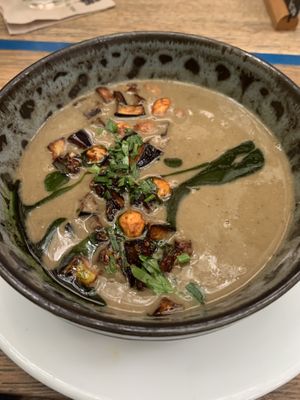 Lentil soup  at Mazel Tov in Budapest