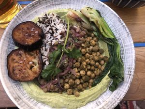 Hummus bowl   at Mazel Tov in Budapest