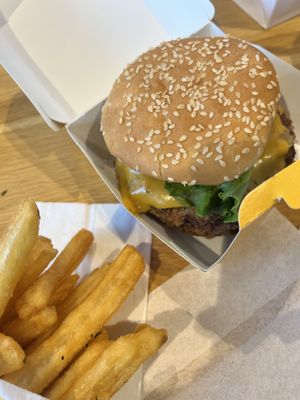 Burger and fries   at PLNT Burger - Florida Ave in Washington