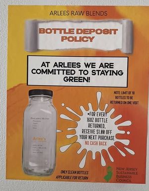 They refill bottles!  at Arlee's Raw Blends in Trenton