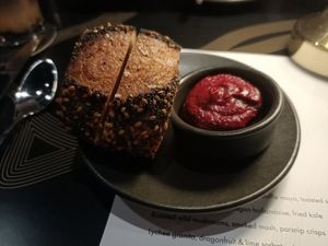 Sweden baguette with beetroot dip at Rogue Bistro in Newstead