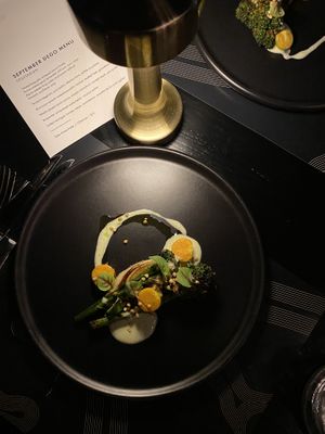 Roasted broccolini at Rogue Bistro in Newstead