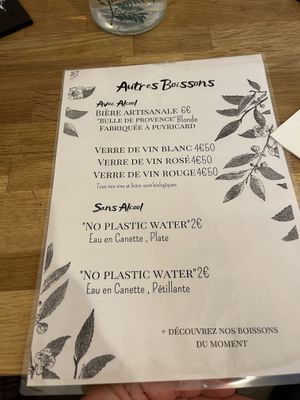 Menu 2/2 April 19th -22  at La Plume Végétale in Aix-en-provence