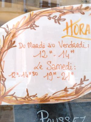 Openingstijden at La Plume Végétale in Aix-en-provence