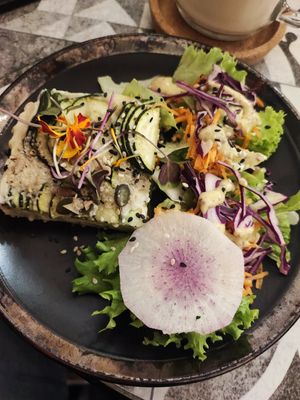 Flan à la courgette at La Plume Végétale in Aix-en-provence