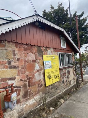 Walking Up to Building w/Signage of Proposed Project  at Flacos in Berkeley