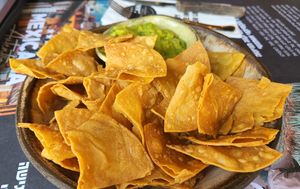 Guacamole & chips = Perfect! at Mexicana in Tel Aviv