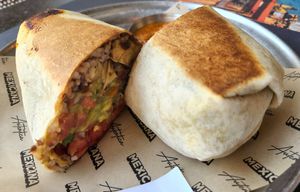 Artichoke heart burrito at Mexicana in Tel Aviv