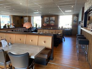 Seating upstairs at Lucky Star  in Koege