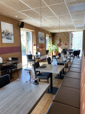 Seating upstairs  at Lucky Star  in Koege