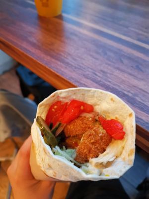 Falafel wrap at Falafel n' Juice in Oslo