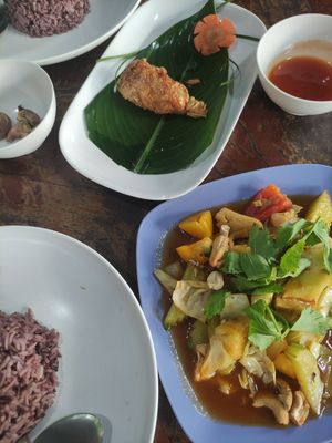 Different dishes made for us at Orchid Spa in Koh Tao