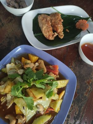 Different dishes made for us at Orchid Spa in Koh Tao