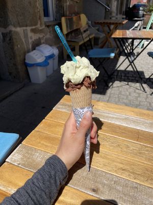 Apple and hazelnut chocolate   at Bajo 14 in Finisterre