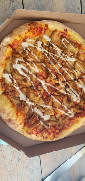 Vegan shoarma at New York Pizza in Goes