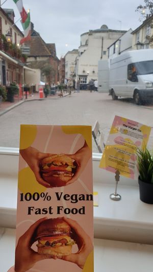 100% vegan, yay!! Choices!! at The Vurger Co in Brighton