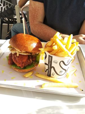 Buffalo burger at The Vurger Co in Brighton