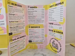 Menu at The Vurger Co in Brighton