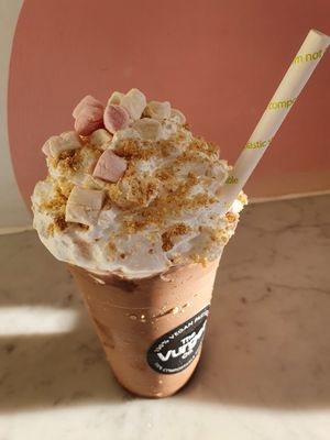 Biscoff milkshake with whipped cream.. flawless at The Vurger Co in Brighton