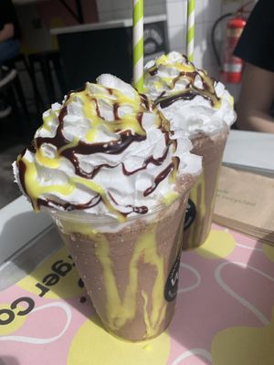 Vegan ‘Creme Egg’ Milkshake, Easter special  at The Vurger Co in Brighton