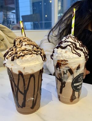 Hazelnut waffle shake & chocolate hazelnut shake 🥛  at The Vurger Co in Brighton