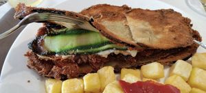 Cachopo vegetariano at Sidrería Restaurante El Puerto in Llanes