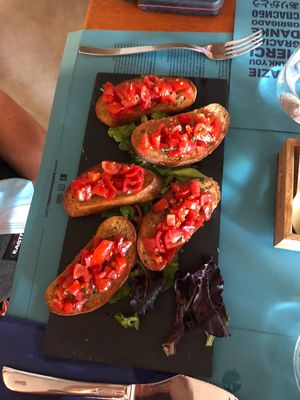 Bruschette at Bastione & Costanza in Cefalu