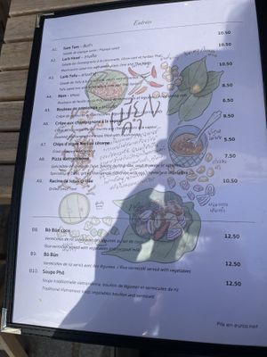 Menu  at Buja Vegetarien in Paris