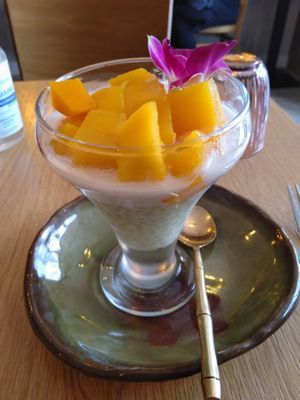 Tapioca w/mango at Buja Vegetarien in Paris