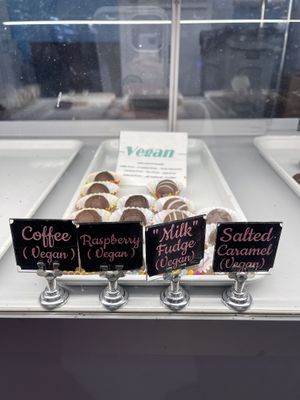vegan truffles  at The Candy Pushers in San Diego