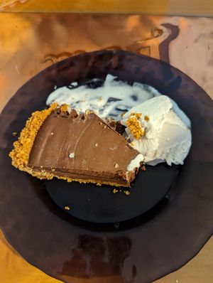 Couldn't wait to eat chocolate ganache at Bela in Northampton