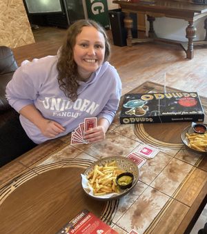 A plate of baked fries for 25kr  at Café Braetspil in Haslev