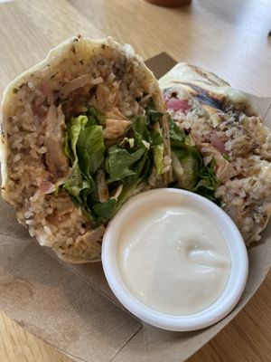 Pollo burrito with some Glasgow action   at Jajaja Mexicana - Hudson Yards in New York City