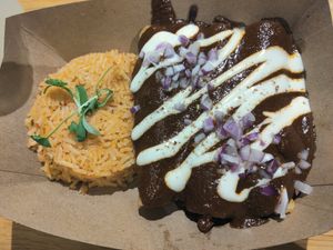 Mole enchiladas at Jajaja Mexicana - Hudson Yards in New York City