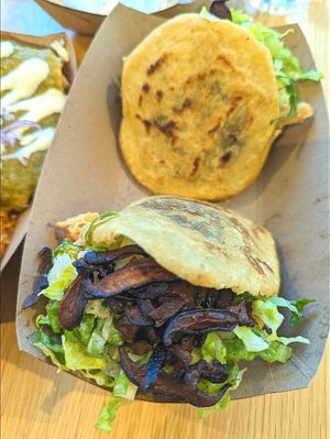 Shiitake gorditas at Jajaja Mexicana - Hudson Yards in New York City