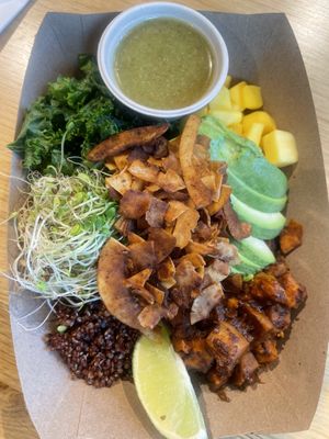 Dinosaur kale bowl  at Jajaja Mexicana - Hudson Yards in New York City