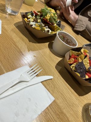 loaded nachos + chips & salsa   at Jajaja Mexicana - Hudson Yards in New York City