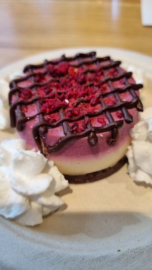 Raspberry cheescake at Jajaja Mexicana - Hudson Yards in New York City