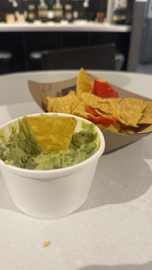 Corn chips and guacamole  at Jajaja Mexicana - Hudson Yards in New York City
